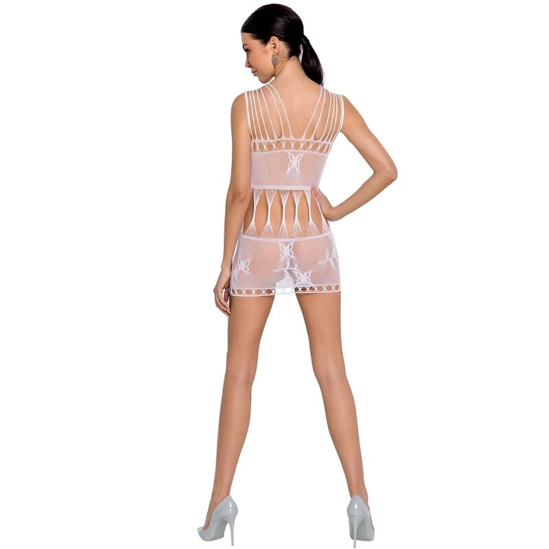 PASSION - WOMAN BS090 WHITE BODYSTOCKINGS, ONE SIZE