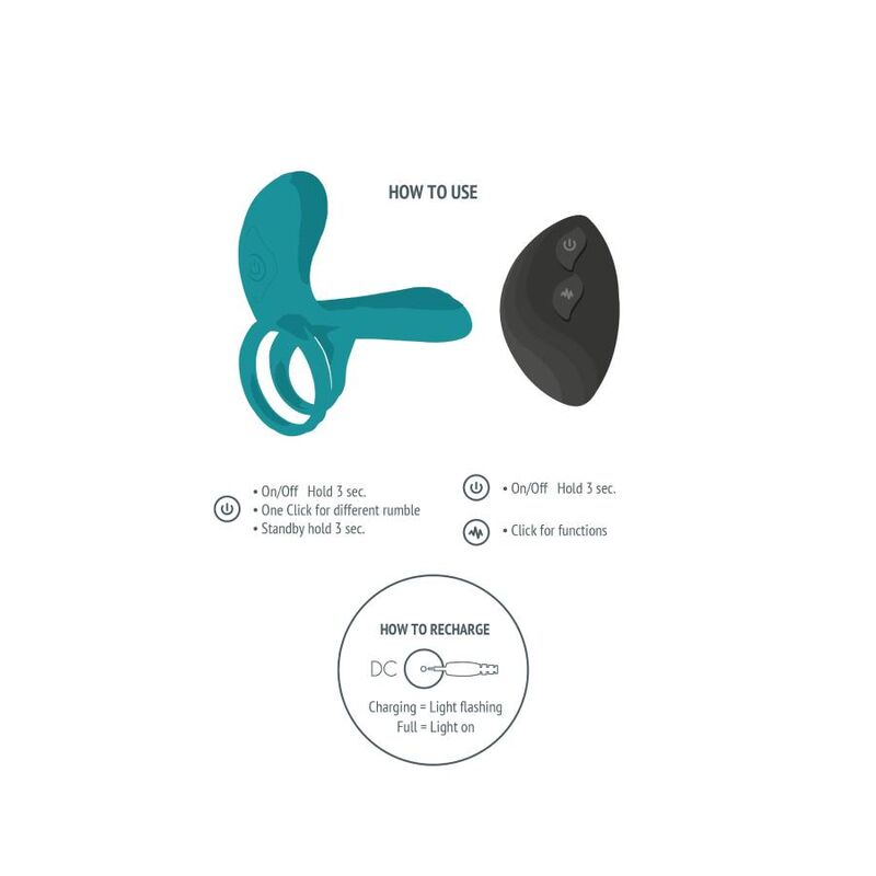 XOCOON - GREEN VIBRATOR RING FOR COUPLES
