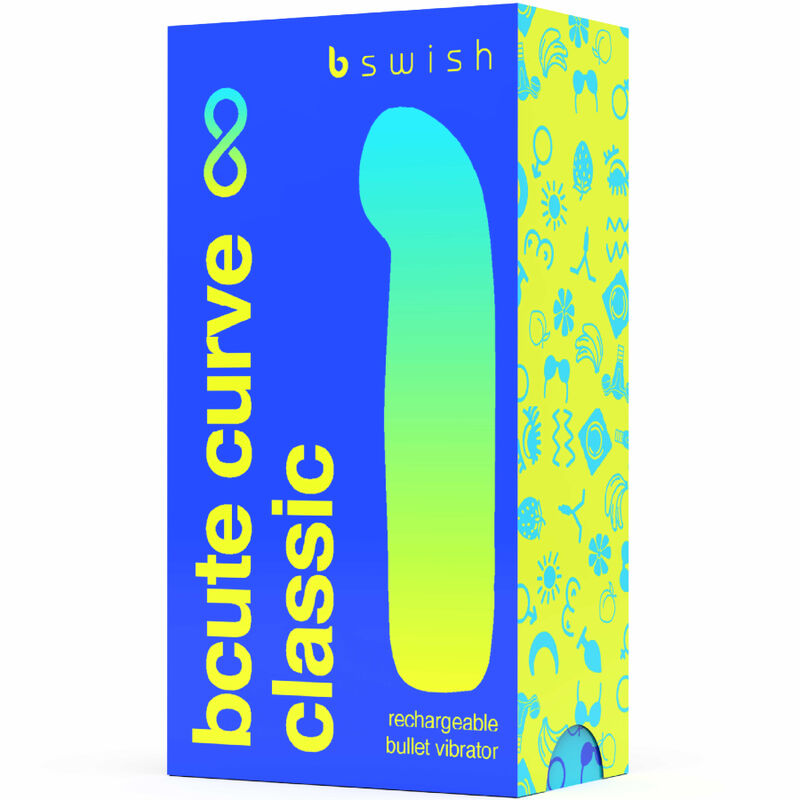 B SWISH - BCUTE CURVE INFINITE CLASSIC RECHARGEABLE VIBRATOR MADE OF BLUE SILICONE
