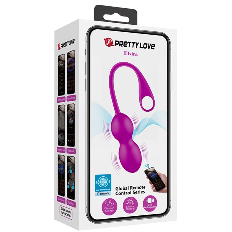 PRETTY LOVE - ELVIRA RECHARGEABLE VIBRATOR PURPLE