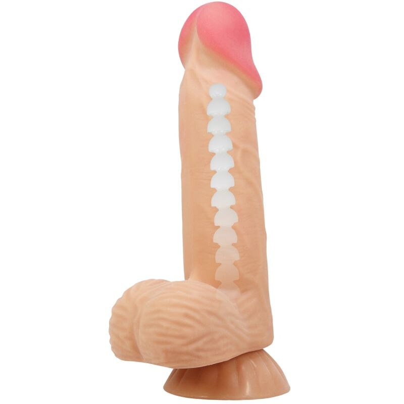 PRETTY LOVE - SLIDING SKIN SERIES REALISTIC DILDO WITH SLIDING SKIN SUCTION 20.6 CM