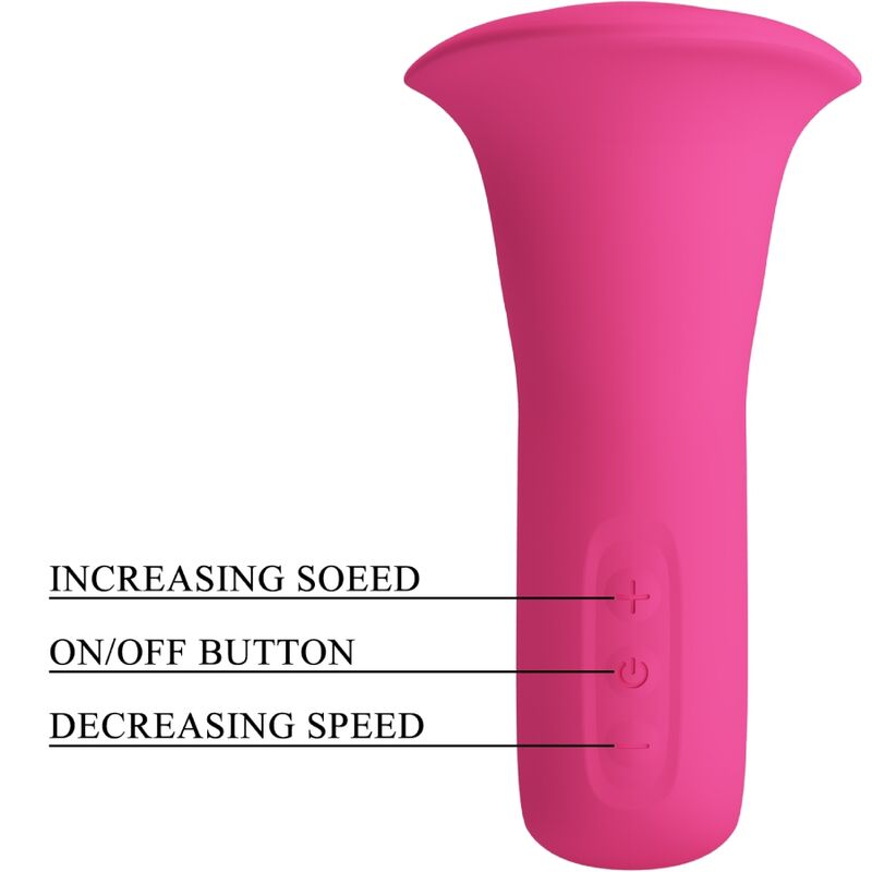 PRETTY LOVE - CLYDE ORAL VIBRATOR VIBRATORING TONGUE 12 VIBRATIONS PINK