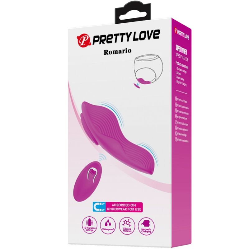 PRETTY LOVE - ROMARIO CLITORY STIMULATOR WITH REMOTE CONTROL PINK
