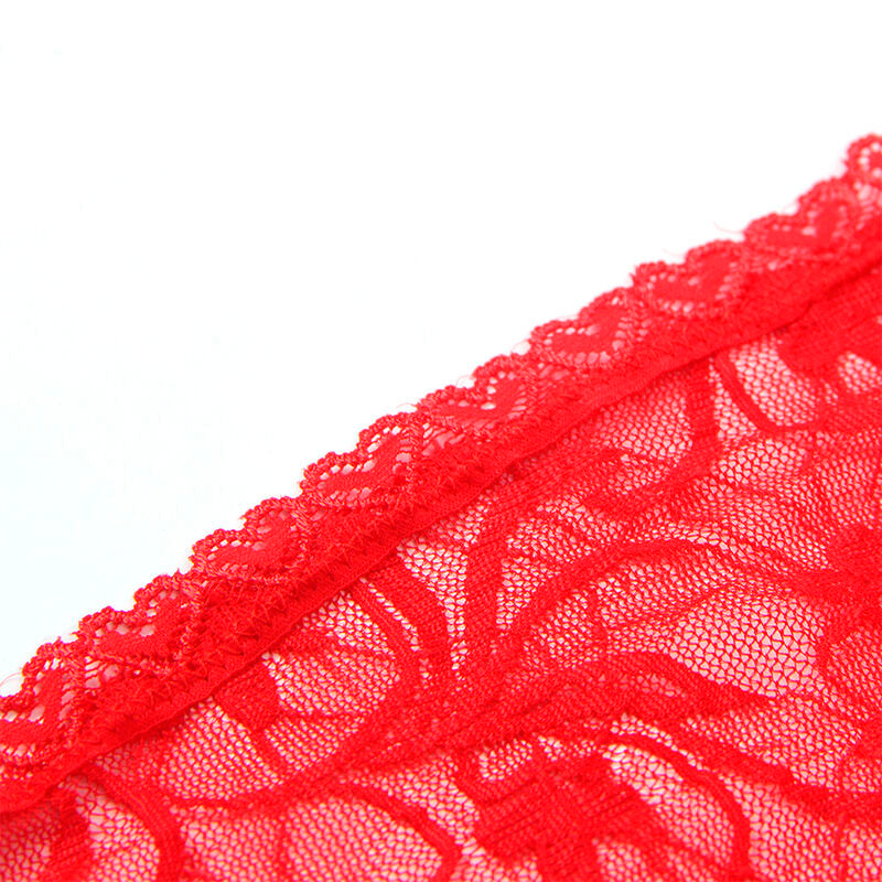 SUBBLIME - 954208 LACE BABY DOLL WITH ADJUSTABLE STRAPS RED S/M
