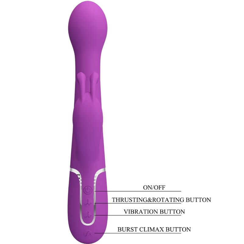 PRETTY LOVE - DEJON 3 IN 1 MULTIFUNCTIONAL RABBIT VIBRATOR PURPLE