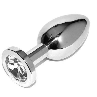 METAL HARD - ANAL PLUG DIAMOND TRANSPARENT SMALL 5.71 CM