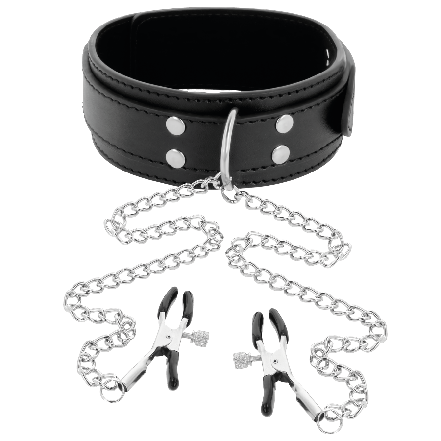 DARKNESS - BLACK NIPPLE CLIPS NECK BAND