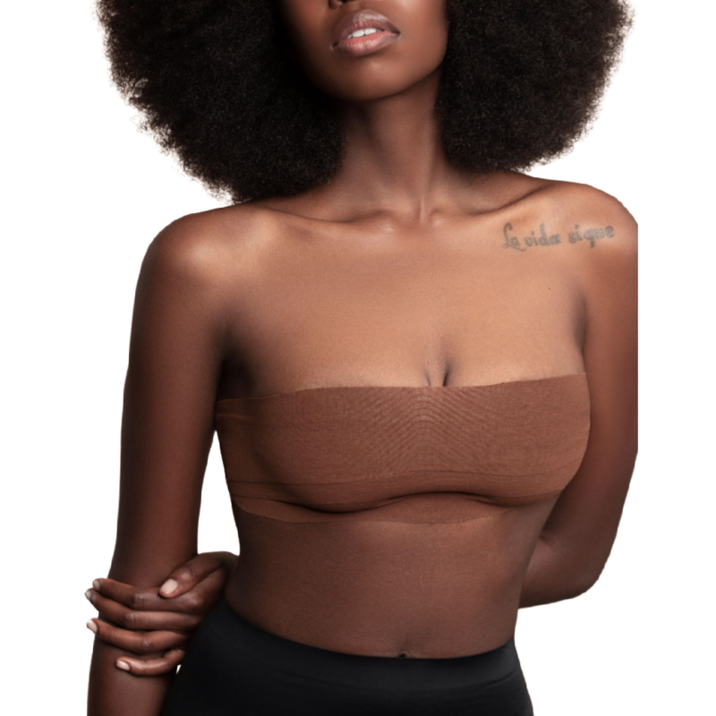 BYE-BRA - BODY BAND 5 MX 6.5 CM + 3 PAIRS OF BROWN NIPPLE COVERS