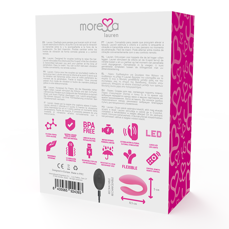 MORESSA - LAUREN STIMULATOR WITH REMOTE CONTROL FOR COUPLES