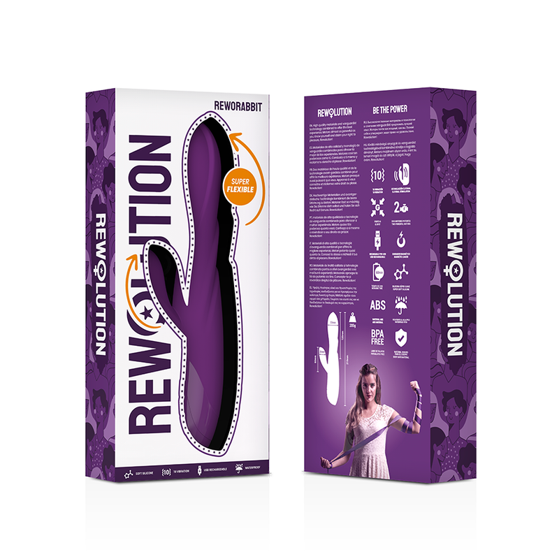 REVOLUTION - REWORABBIT FLEXIBLE VIBRATOR WITH RABBIT