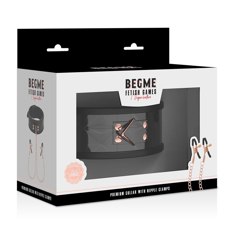 BEGME - BLACK EDITION NECK BAND WITH NIPPLE CLAMPS