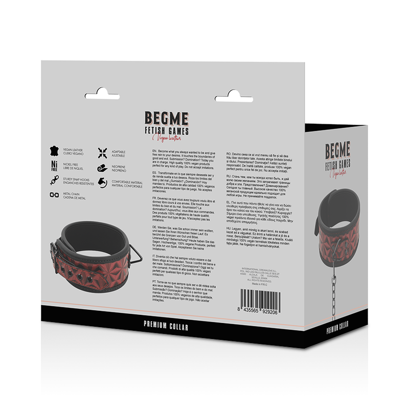 BEGME - RED EDITION PREMIUM VEGAN LEATHER NECK STRAP WITH NEOPRENE LINING