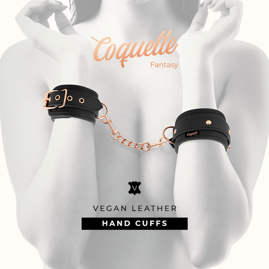 COQUETTE CHIC DESIRE - FANTASY HANDCUFFS MADE OF VEGAN LEATHER WITH NOPRENE LINING