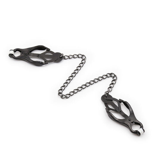 OHMAMA FETISH - JAPANESE NIPPLE CLIPS WITH BLACK CHAIN