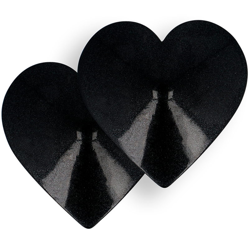 COQUETTE CHIC DESIRE - NIPPLE COVERS WITH BLACK HEARTS