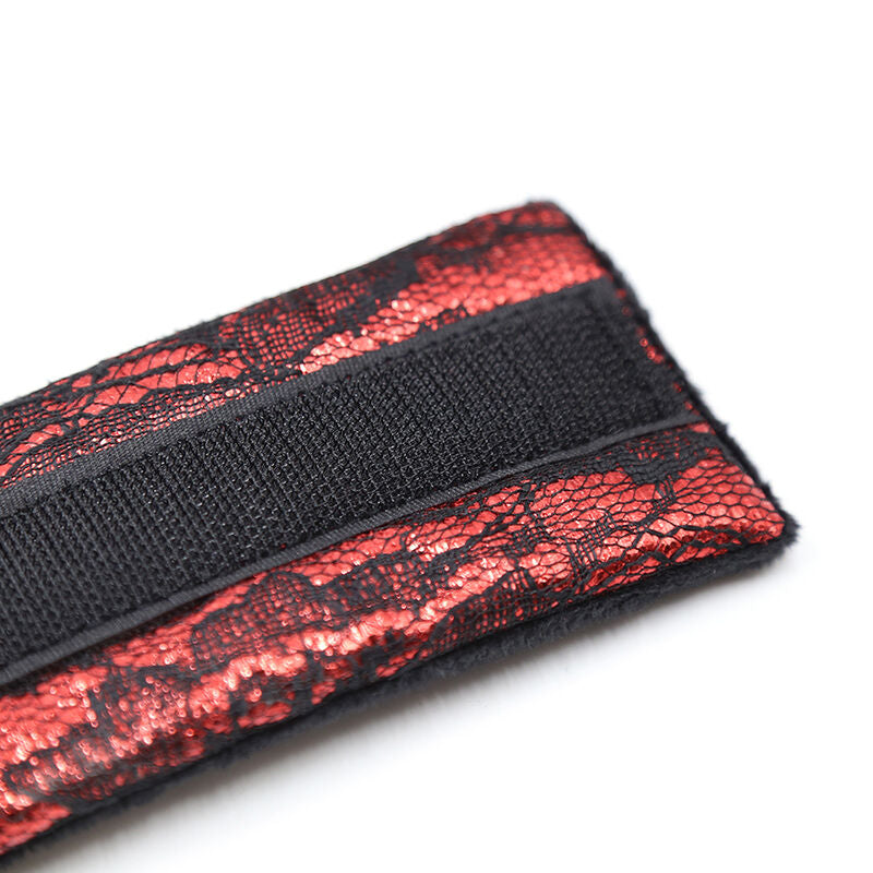 OHMAMA FETISH - VELVET HANDCUFFS WITH NYLON STRAP