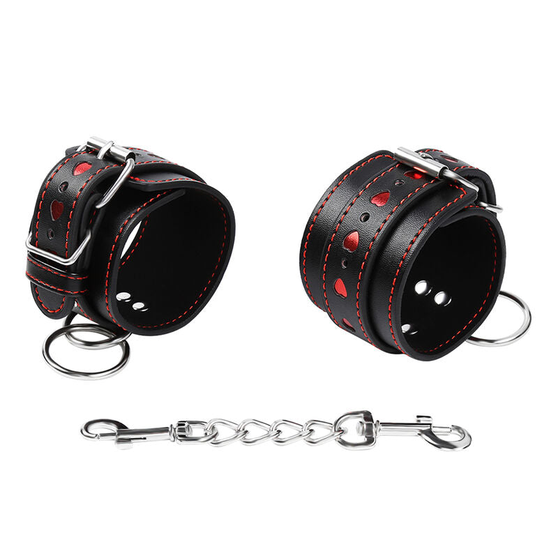 OHMAMA FETISH - HANDCUFFS WITH HEART INSERTS