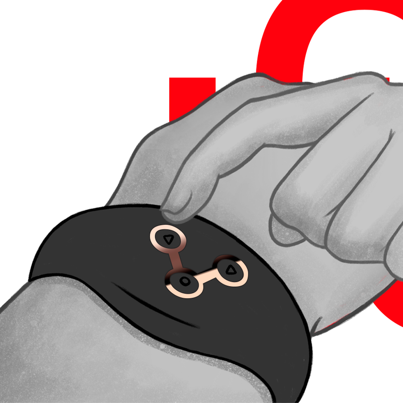 WATCHME? WIRELESS TECHNOLOGY REMOTE CONTROL WATCH MADE OF JET AND COPPER