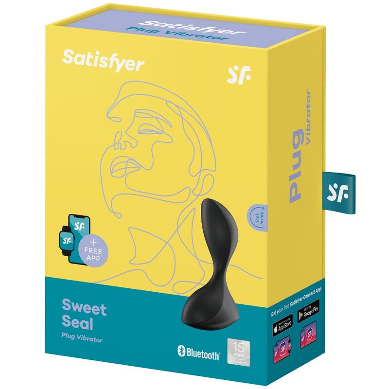 SATISFYER - SWEET SEAL VIBRANT PLUG APP BLACK