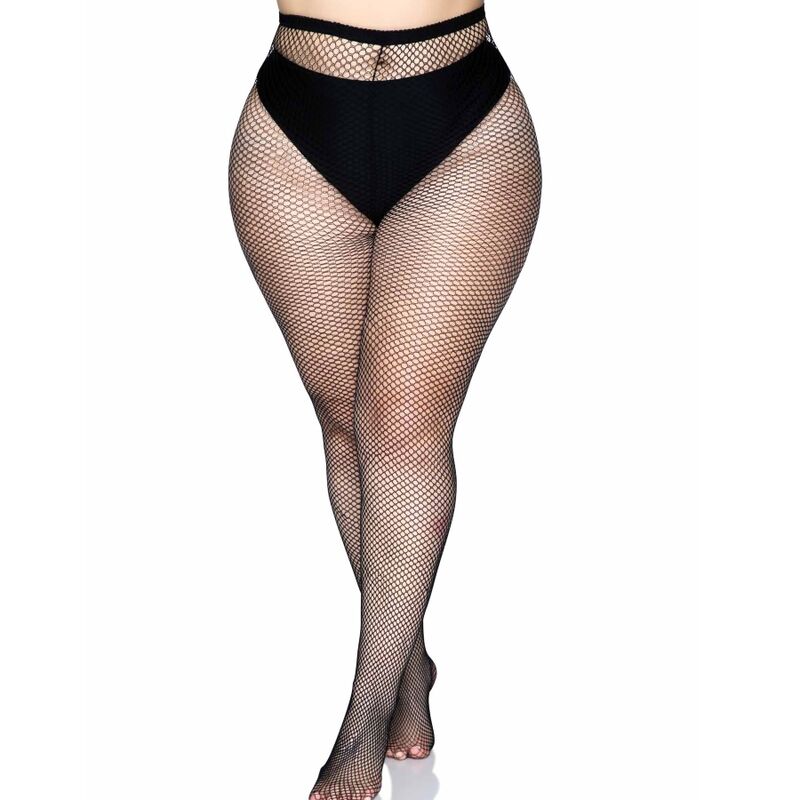 LEG AVENUE - BACK SEAMED TIGHTS - BLACK, PLUS SIZE