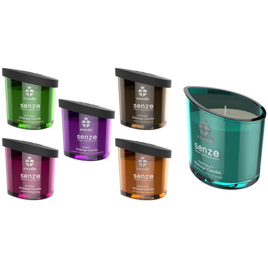 SWEDE - SENZE SEDUCTION MASSAGE CANDLE - CLOTH, ORANGE, LAVENDER