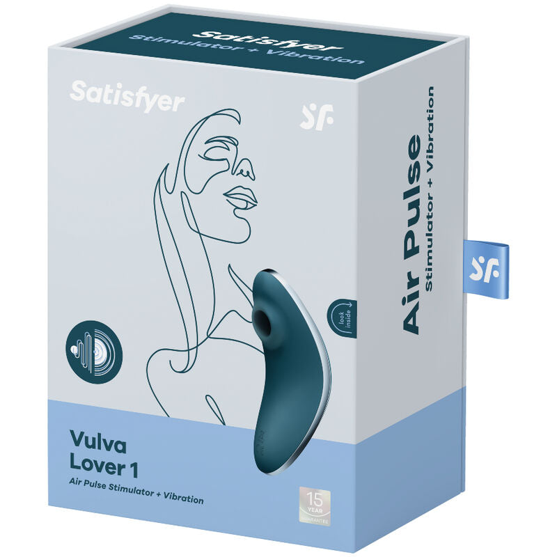 SATISFYER - VULVA LOVER 1 LUFTPULSSTIMULATOR & VIBRATOR BLAU