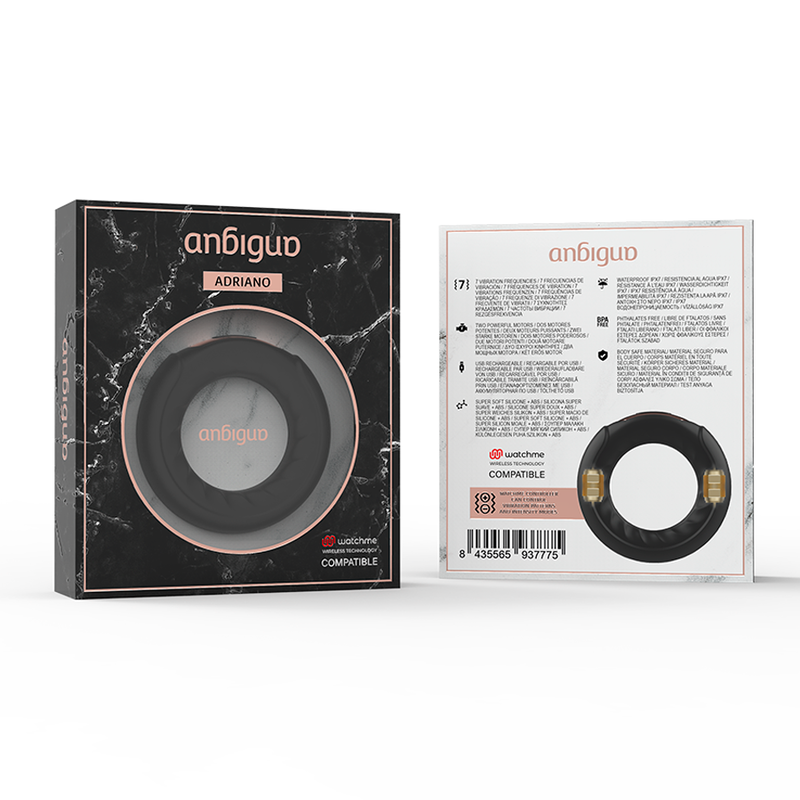 ANBIGUO - ADRIANO VIBRATION RING, COMPATIBLE WITH WATCHME WIRELESS TECHNOLOGY
