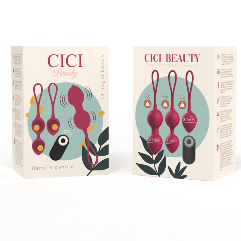 CICI BEAUTY - PREMIUM SILICONE 3 VIBRANT CONEBELTS REMOTE CONTROL