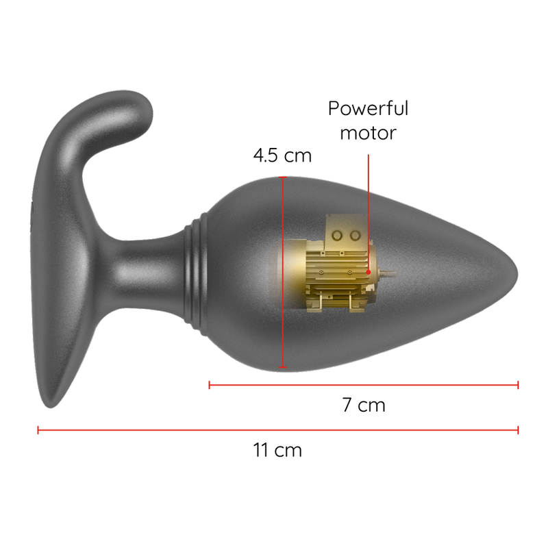 ONINDER - RIO VIBRATORY ANAL PLUG BLACK - FREE APP