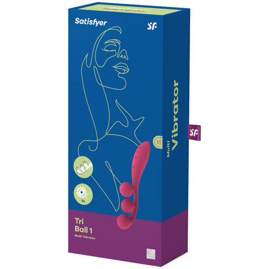 SATISFYER - TRI BALL 1 MULTIVIBRATOR RED