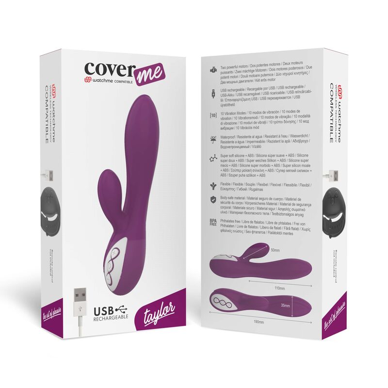 COVERME - TAYLOR VIBRATOR, COMPATIBLE WITH WATCHME WIRELESS TECHNOLOGY