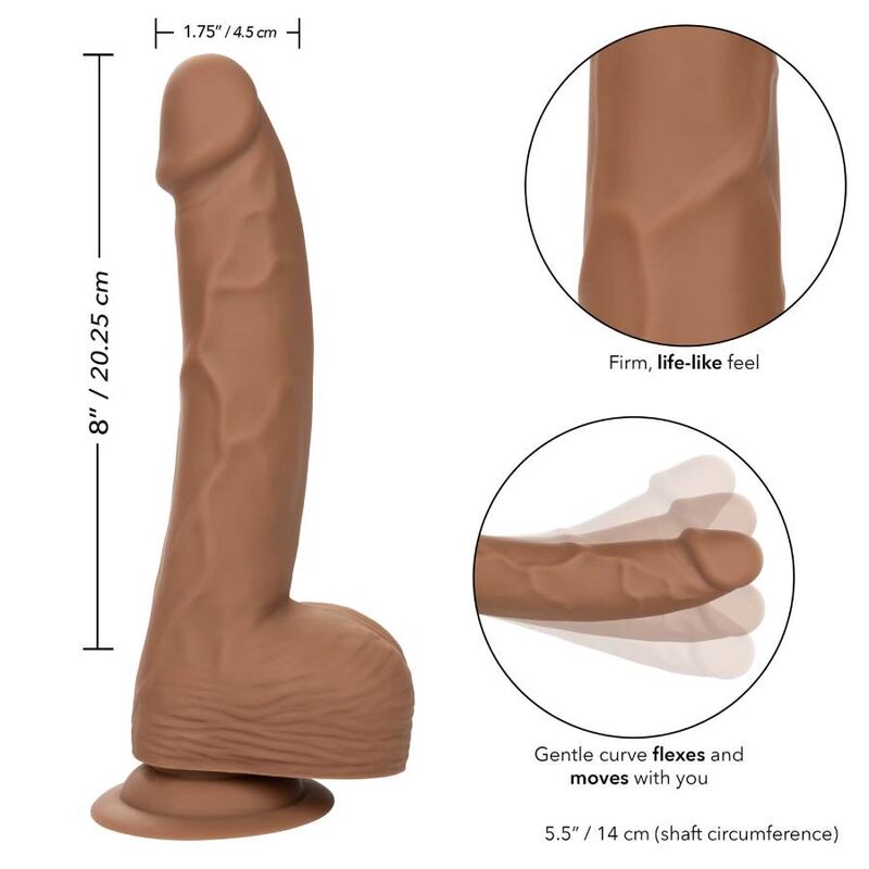 CALEXOTICS - SILICONE RIVETS 20.32 CM BROWN