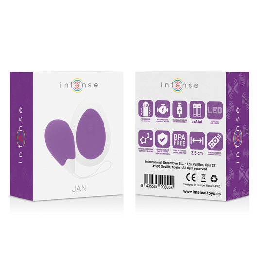 INTENSE - JAN LILA VIBRANT EGG WITH REMOTE CONTROL