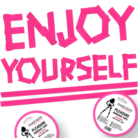 DARKNESS - NON-ADHESIVE PINK BONDAGE TAPE 15 M