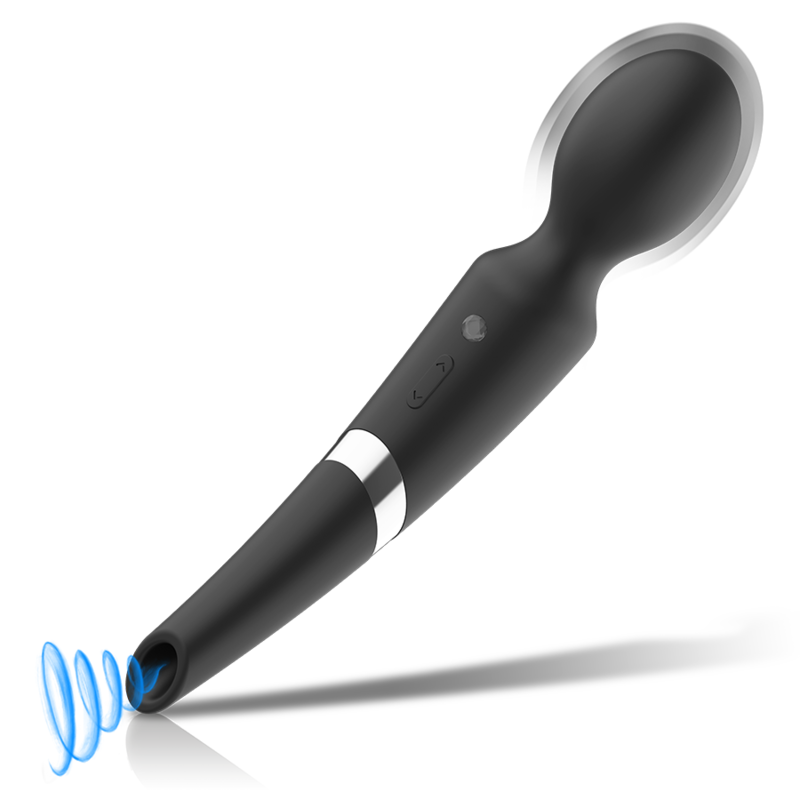 BLACK&amp;SILVER - BECK ROD AND SUCTION CUP 2 IN 1 SILICONE