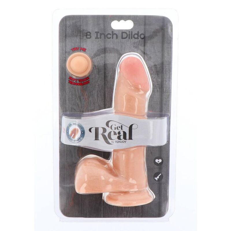 GET REAL - DUAL DENSITY DILDO 18 CM EGG SKIN