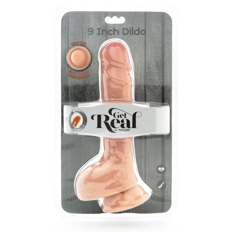 GET REAL - DUAL DENSITY DILDO 25.5CM GET SKIN