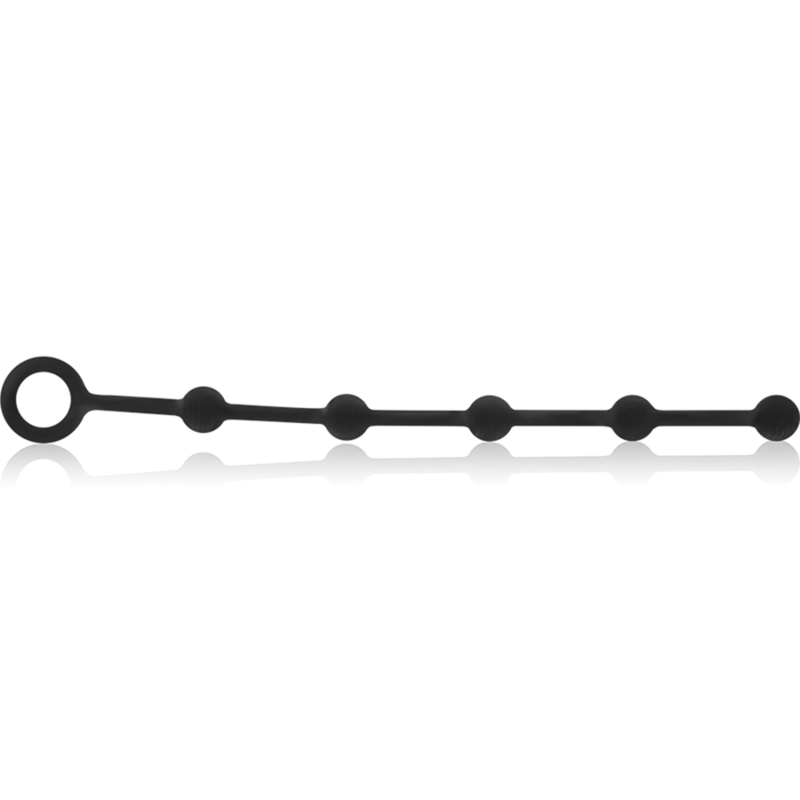 BLACK&amp;SILVER - KORG ANAL ROSARY SILICONE INITIATION 21 CM