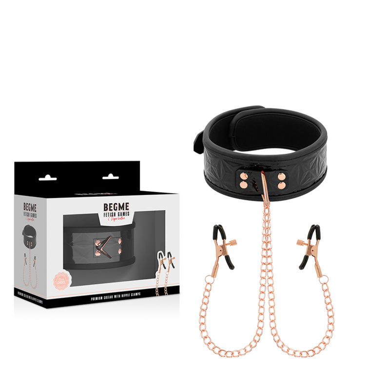 BEGME - BLACK EDITION NECK BAND WITH NIPPLE CLAMPS