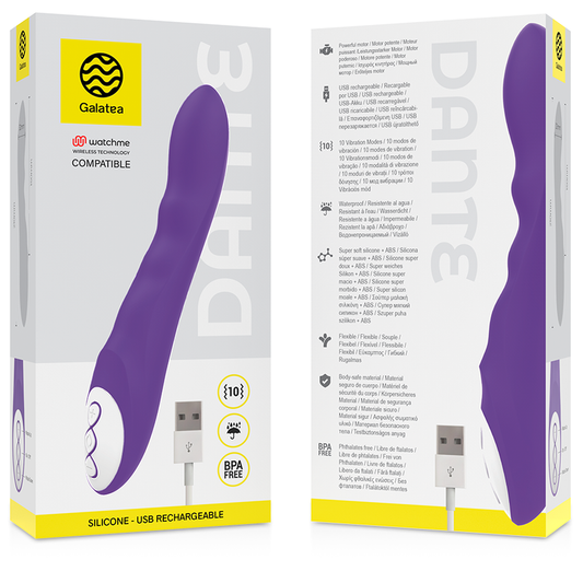 GALATEA - DANTE LILA VIBRATOR, COMPATIBLE WITH WIRELESS WATCHME TECHNOLOGY
