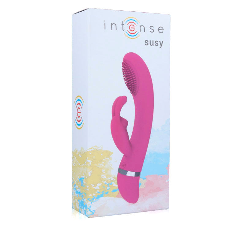 INTENSE - SUSY OSCILLATING VIBRATOR MADE OF SILICONE RABBIT PINK