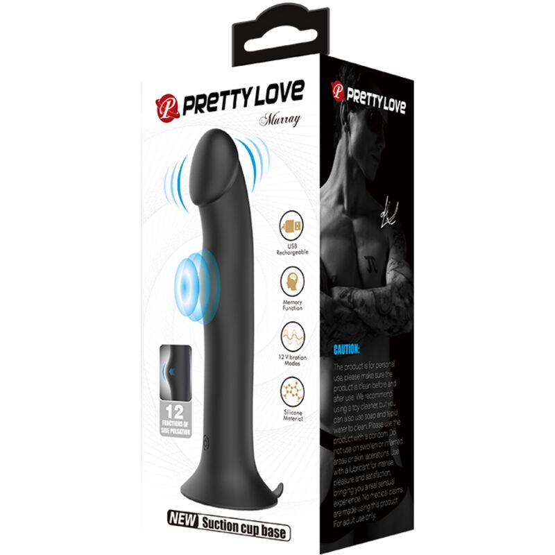 PRETTY LOVE - MURRAY BLACK CLITORAL VIBRATOR AND SUCTION COOLER