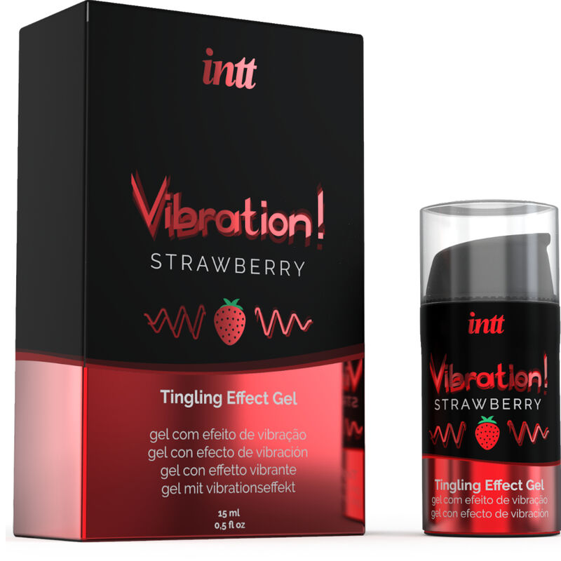 INTT - POWERFUL INTIMATELY Stimulating LIQUID VIBRATION GEL STRAWBERRY 15 ML