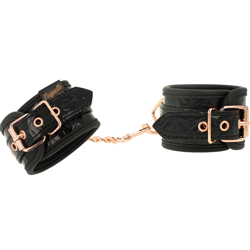 COQUETTE CHIC DESIRE - BLACK EDITION HANDCUFFS WITH NEOPRENE LINING