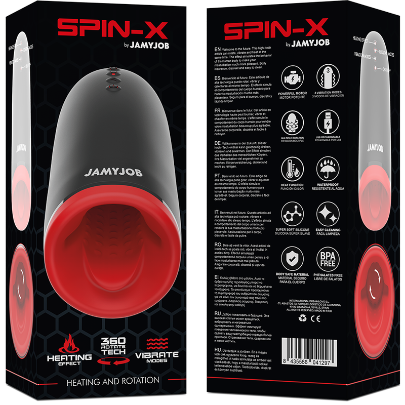 JAMYJOB - SPIN-X HEATING AND ROTATIONAL MASTURBATOR