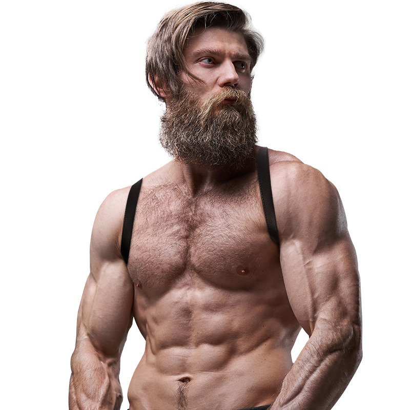 FETISH SUBMISSIVE ATTITUDE - BACK HARNESS MADE OF ECO-LEATHER FOR MEN