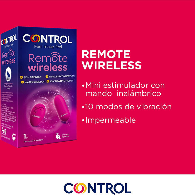 CONTROL - PERSONAL MASSAGER WITH WIRELESS REMOTE CONTROL