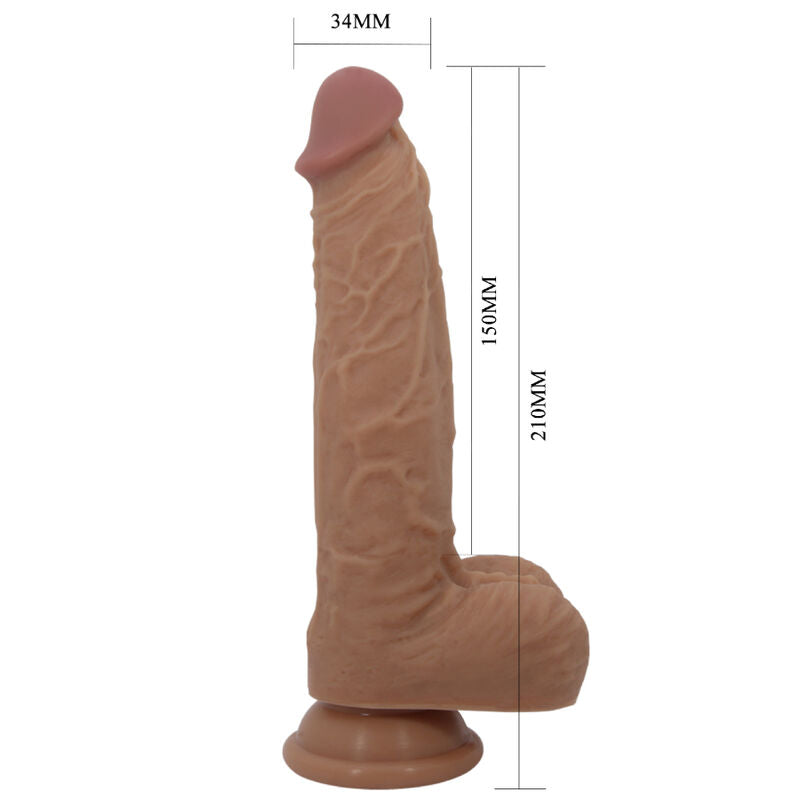 PRETTY LOVE - JONATHAN SILICONE DILDO 3 VIBRATIONS + 3 INSERTATION MEASURES REMOTE CONTROL 21 CM
