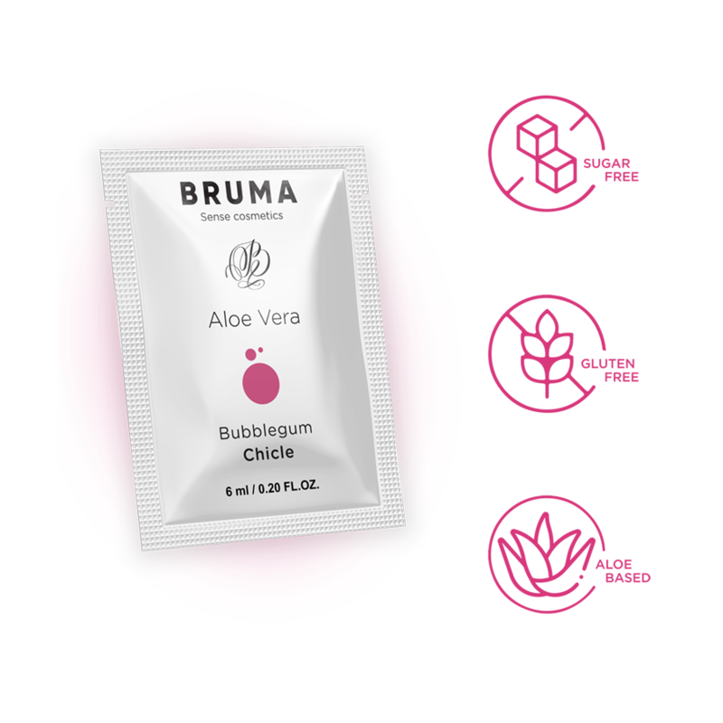 BRUMA - ALOE VERA LUBRICANT BUBBLEGUM FLAVOR 6 ML