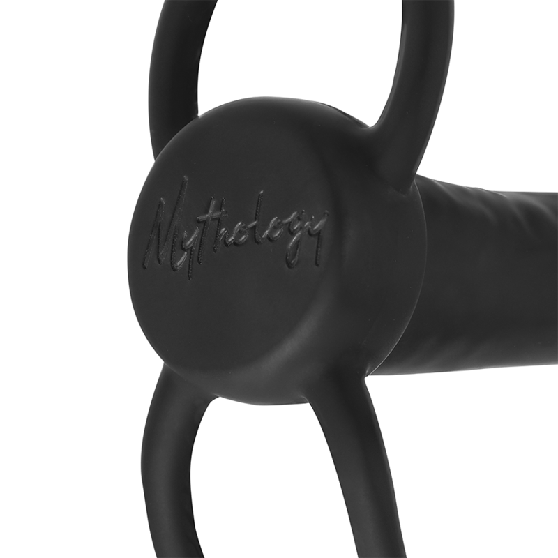 MYTHOLOGY - COBI ONYX ANAL DILDO WITH COCK AND SHOULDER RING 13 CM SILICONE